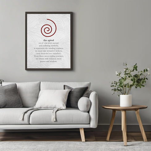Posterizer 1 pcs-the spiral symbol-Spiritual Print-Motivational & Inspirational Art-Teachers & Classrooms-Gift For Buddhism Meditation philosophy ...